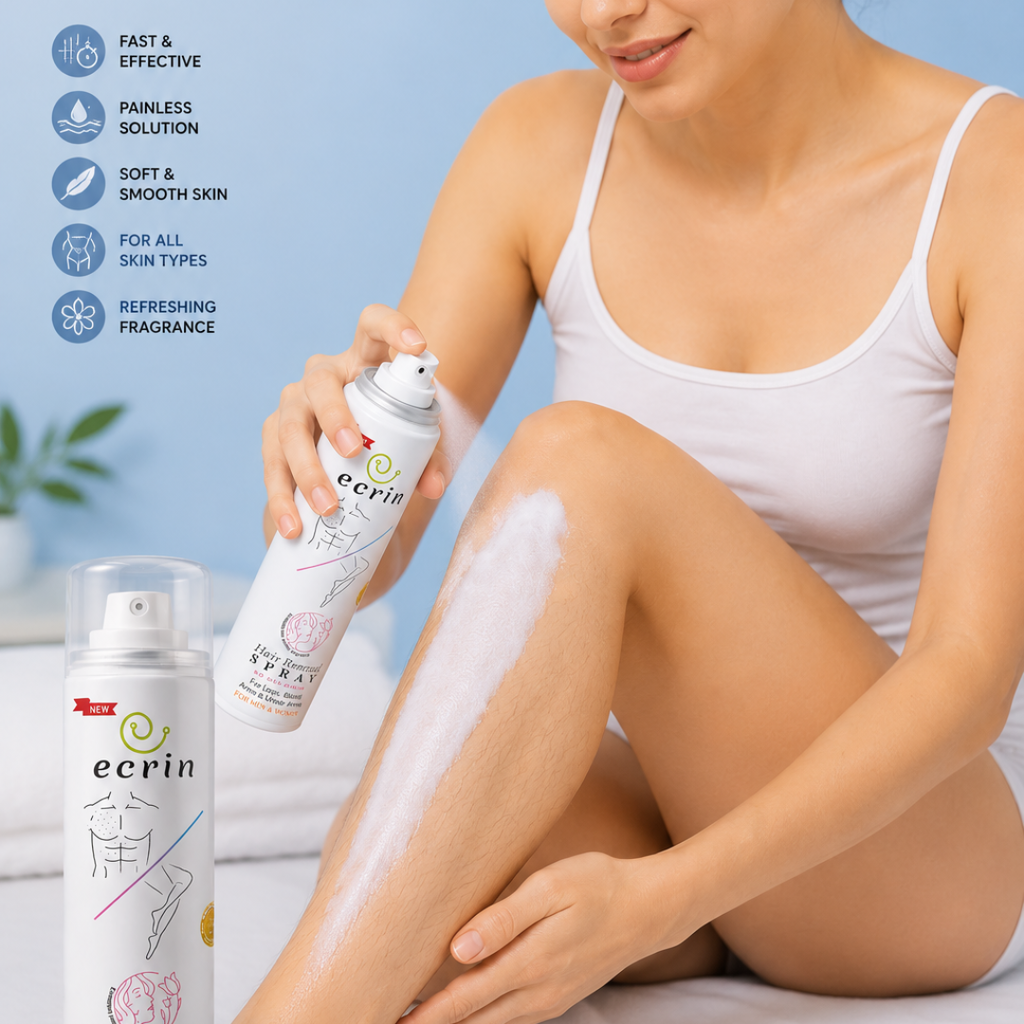 Ecrin Hair Removal Spray – Fast & Painless Hair Removal for Men & Women